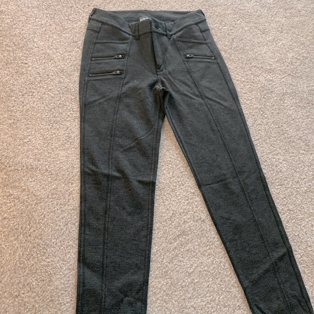 Athleta charcoal zip pants.  Size 4.